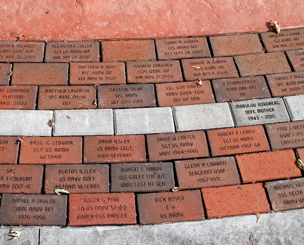 Pepperell Massachusetts Veteran Memorial Bricks - Global War on Terror Memorial