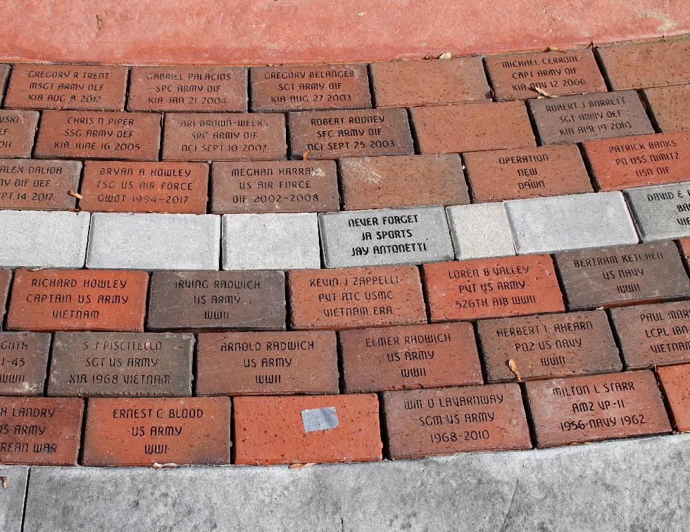 Pepperell Massachusetts Veteran Memorial Bricks - Global War on Terror Memorial