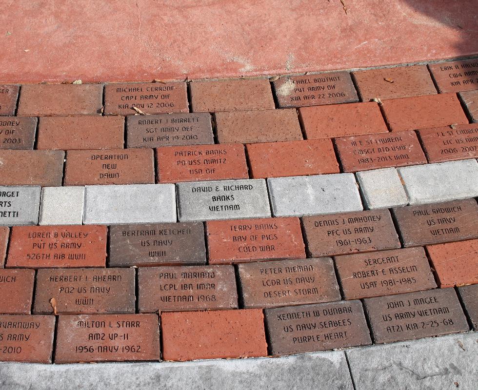 Pepperell Massachusetts Veteran Memorial Bricks - Global War on Terror Memorial