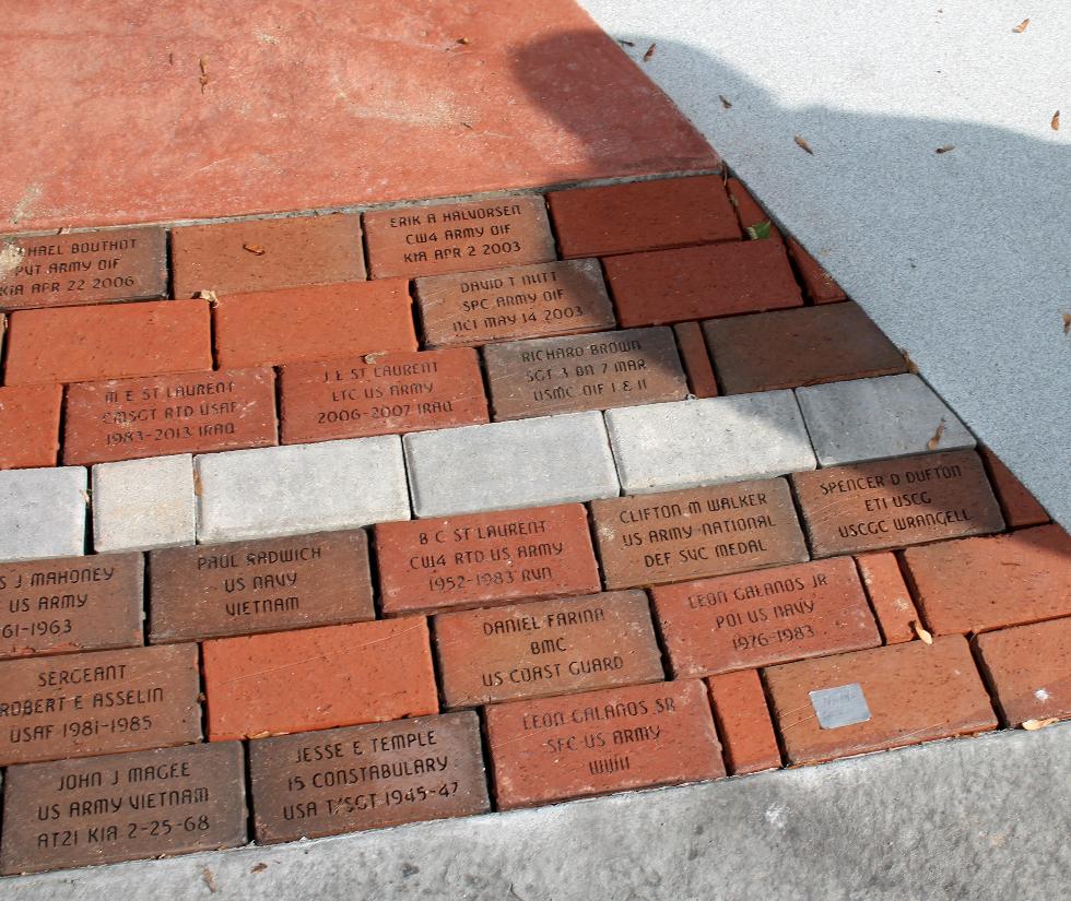 Pepperell Massachusetts Veteran Memorial Bricks - Global War on Terror Memorial