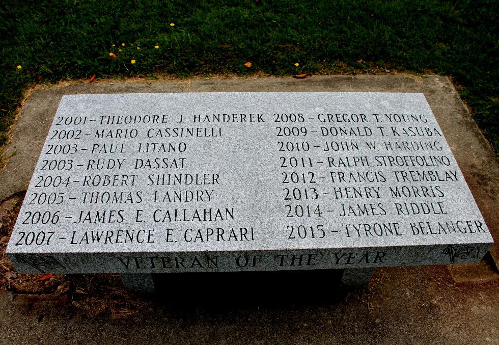 Pittsfield Massachusetts Veteran of the Year Bench