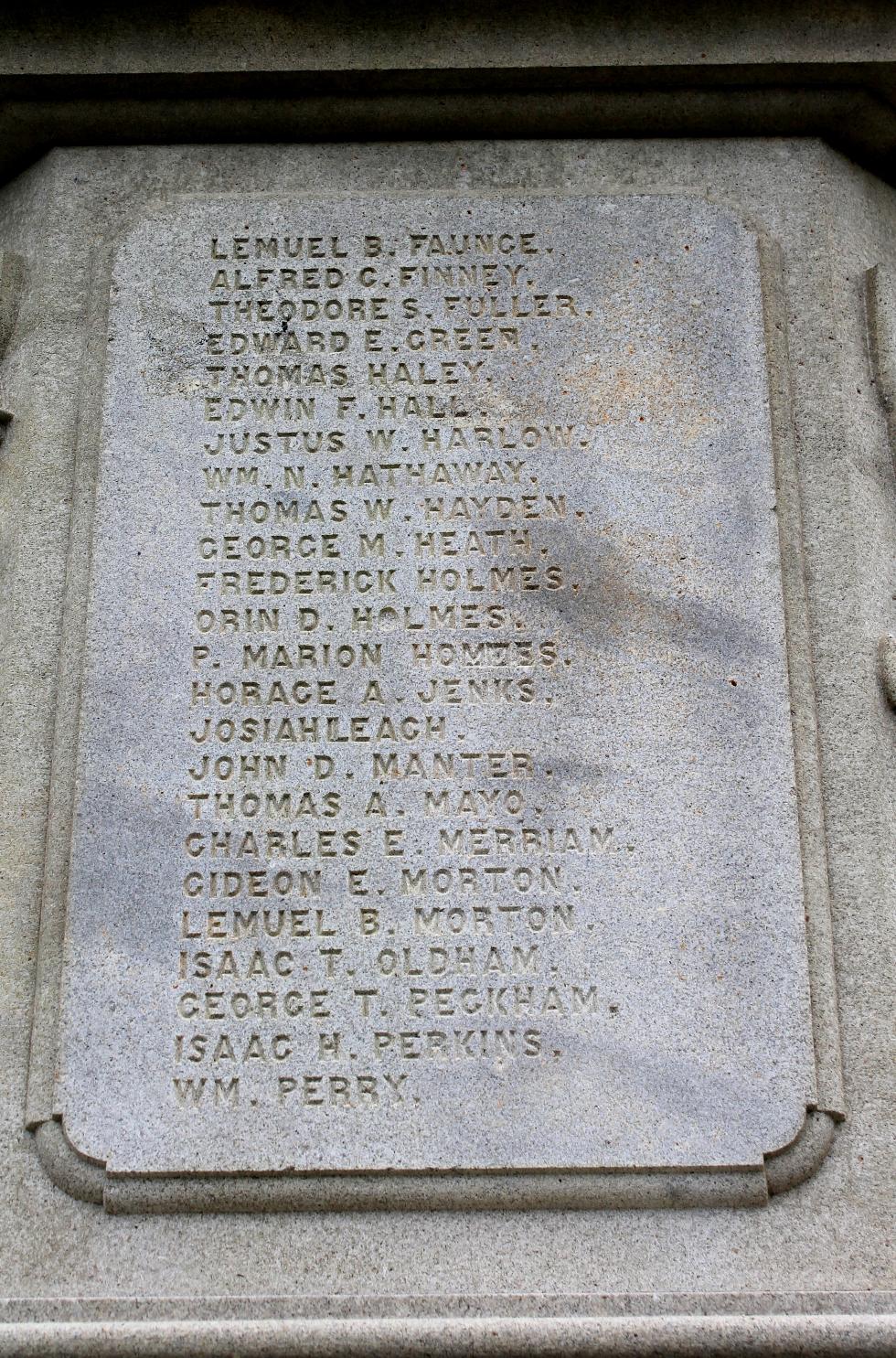 Plymouth Massachusetts Civil War Veterans Memorial