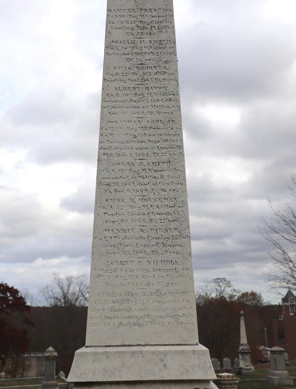 Reading Massachusetts Civil War Veterans Memorial