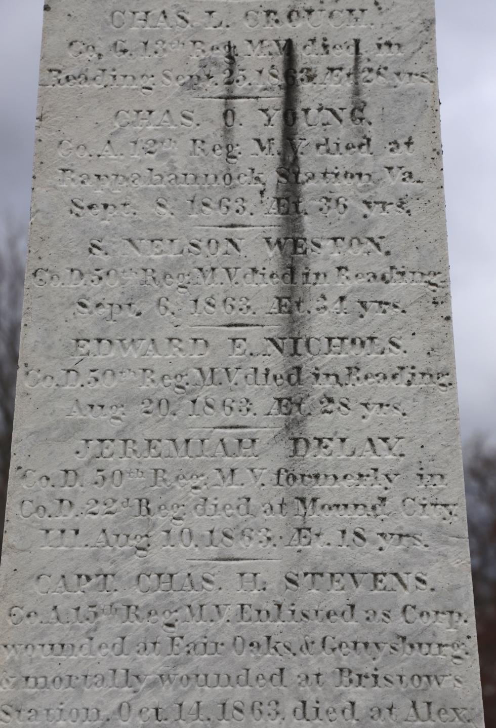 Reading Massachusetts Civil War Veterans Memorial