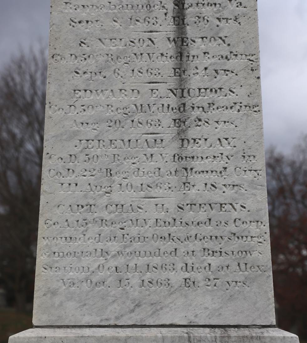 Reading Massachusetts Civil War Veterans Memorial