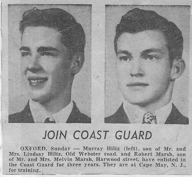 Robert Marsh - Coast Guard Newspaper Clip[