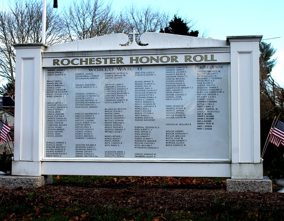 Rochester Massachusetts Veterans Honor Roll