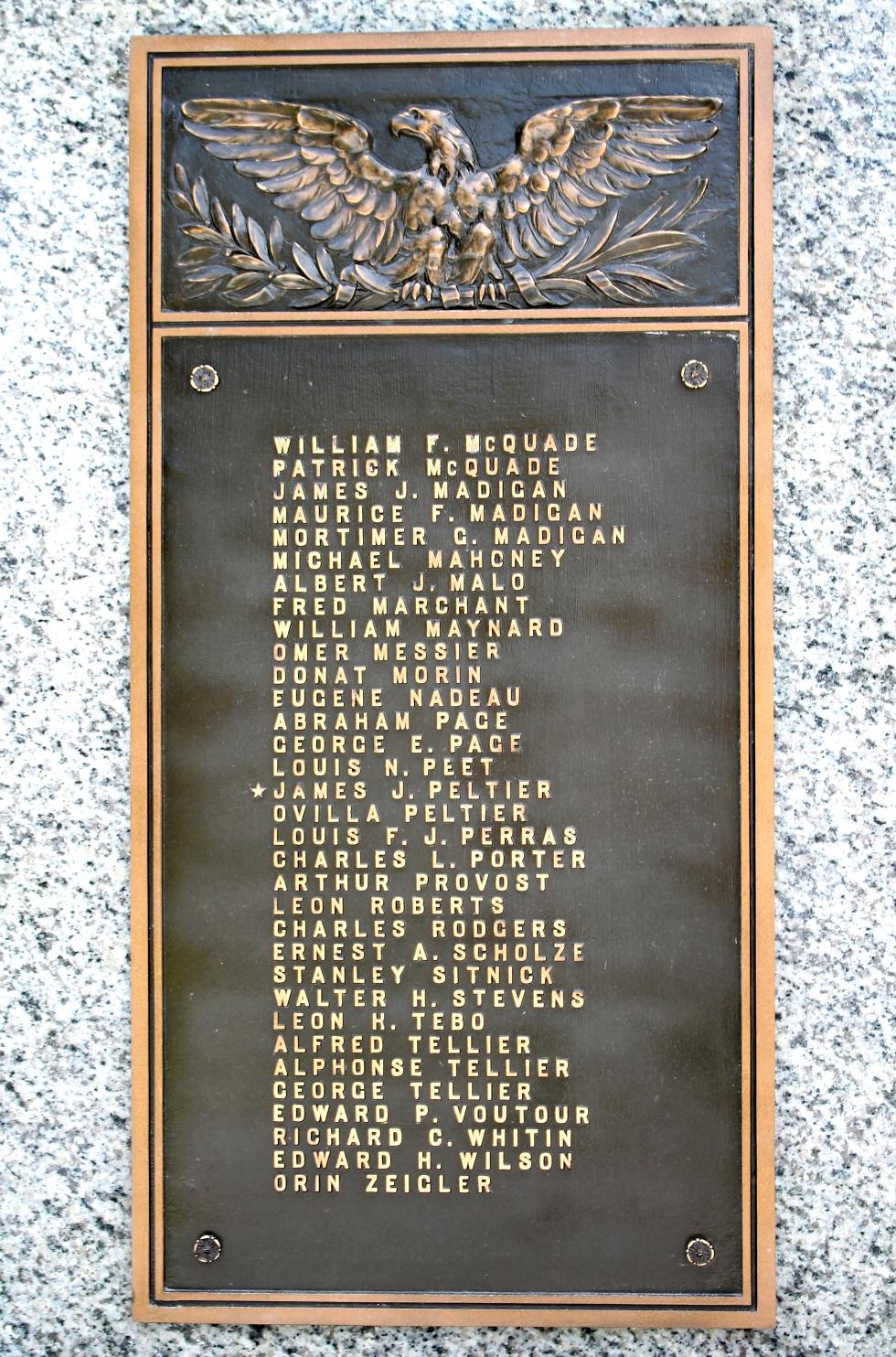 Rockdale Massachusetts World War I Veterans Memorial