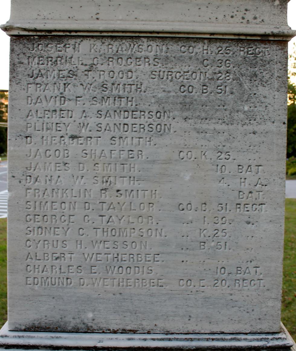 Rutland Massachusetts Civil War Veterans Memorial