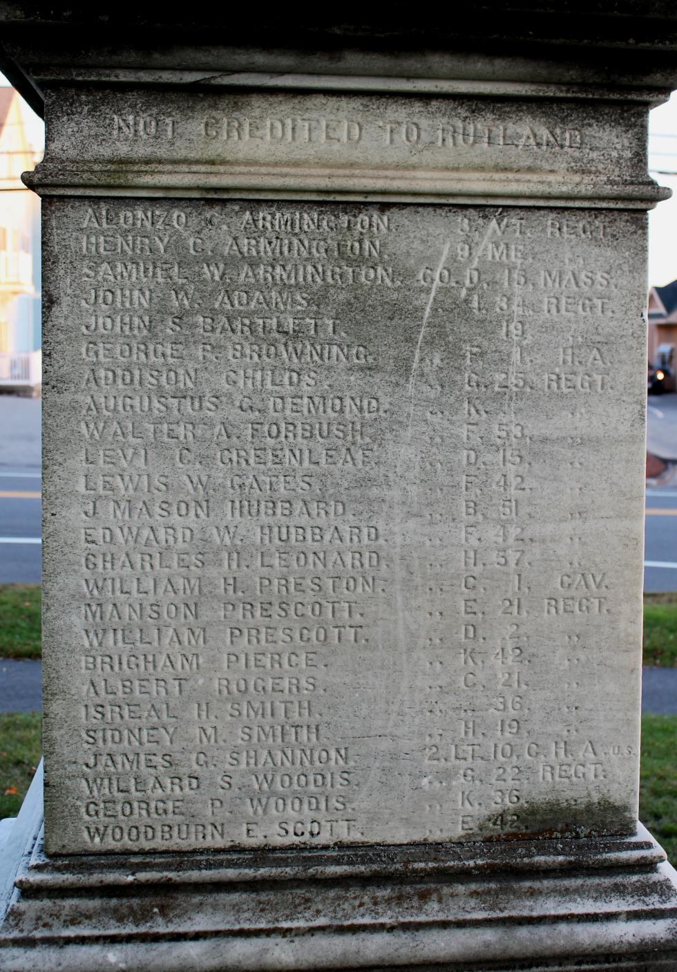 Rutland Massachusetts Civil War Veterans Memorial