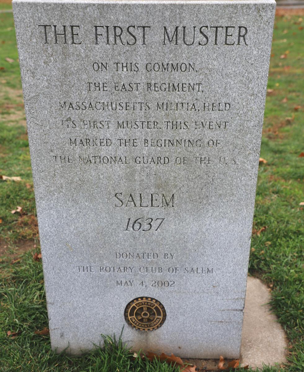 Salem Massachusetts First Muster Monument - 1637