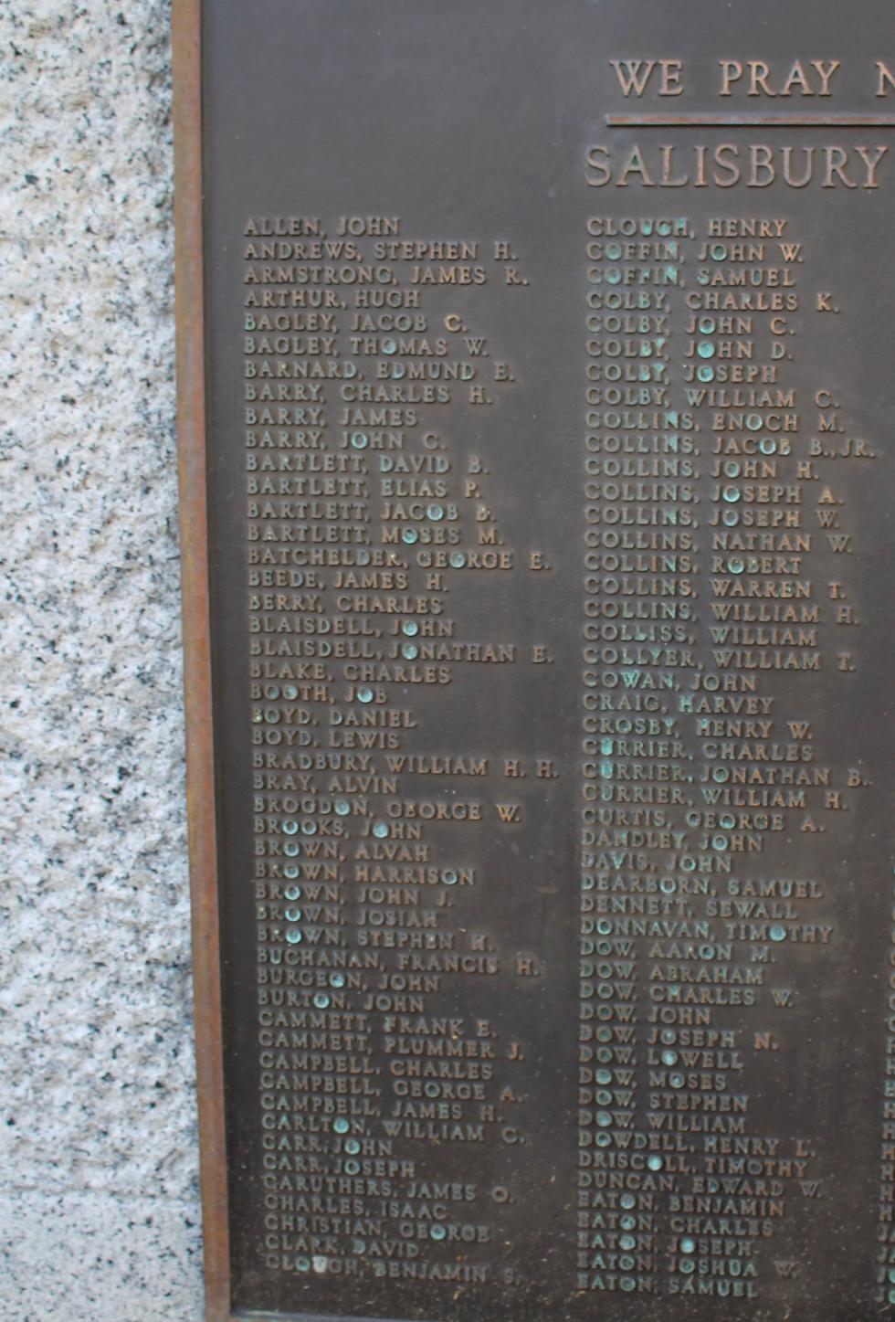 Salisbury Massachusetts Civil War Veterans Memorial