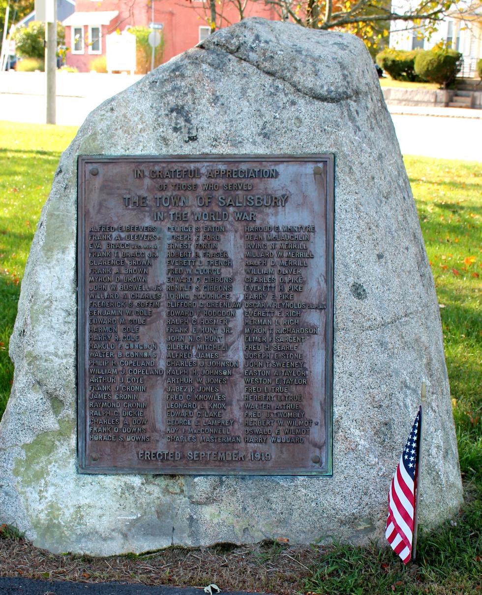 Salisbury Massachusetts World War I Veterans Memorial