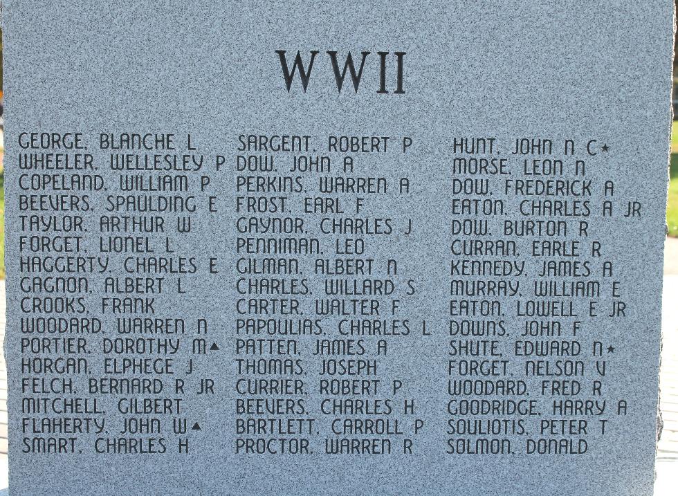 Salisbury Massachusetts World War II Veterans Memorial