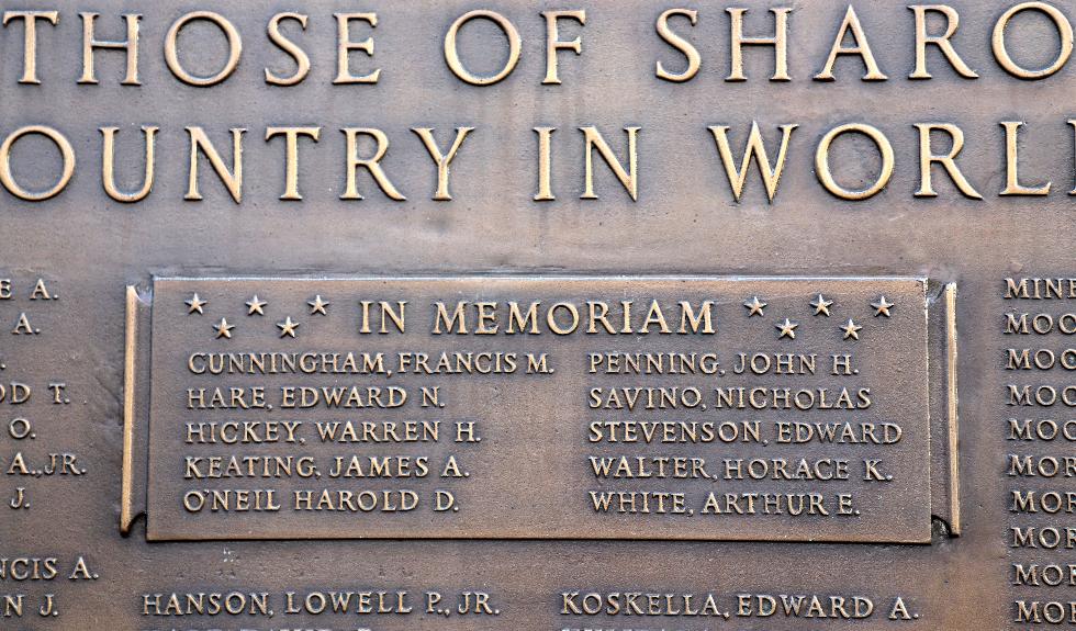 Sharon Massachusetts World War II Veterans Memorial