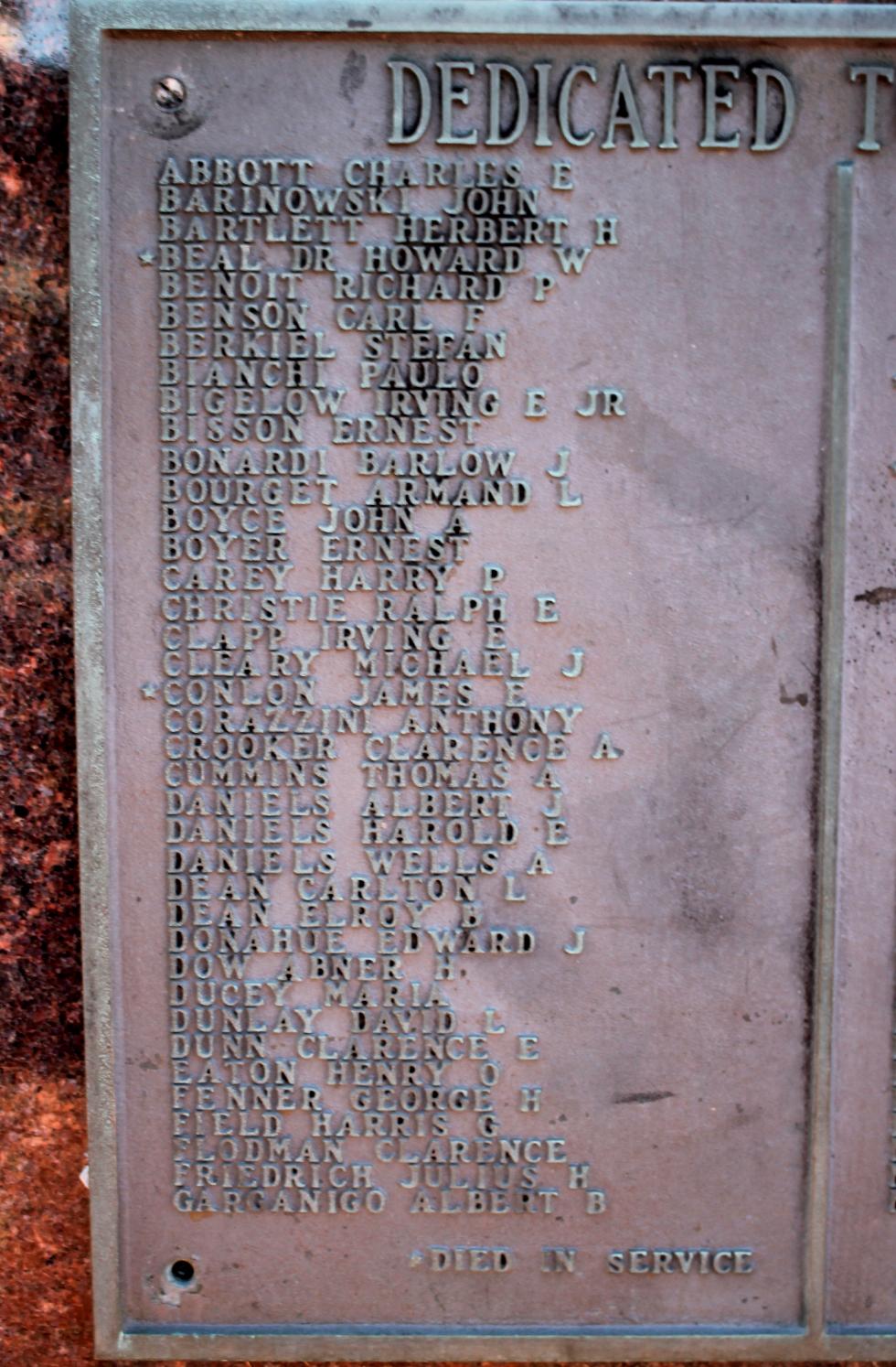 Shrewsbury Massachusetts Everlasting Veterans Memorial