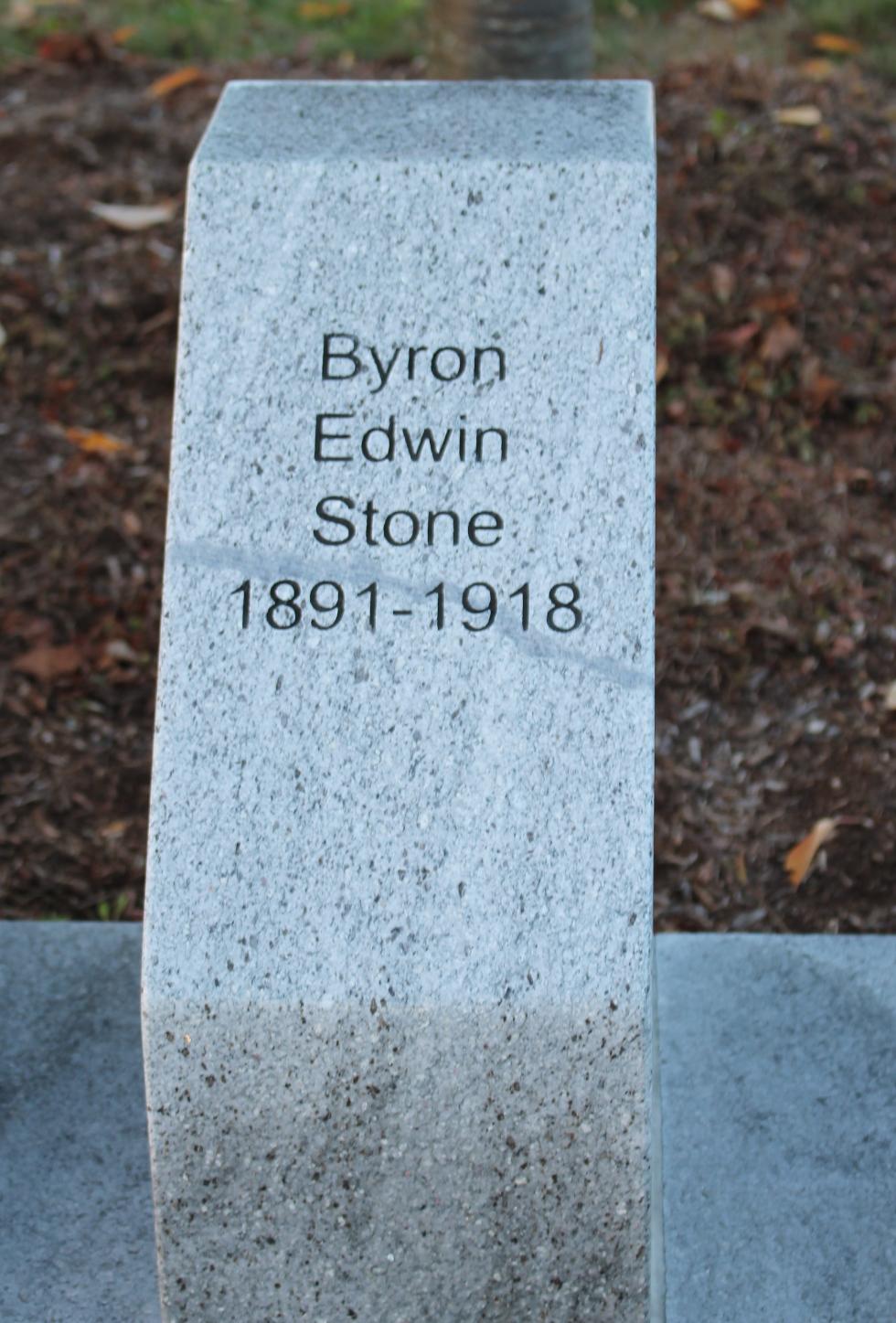 Shrewsbury Massachusetts World War I Veterans Memorial Byron Edwin Stone