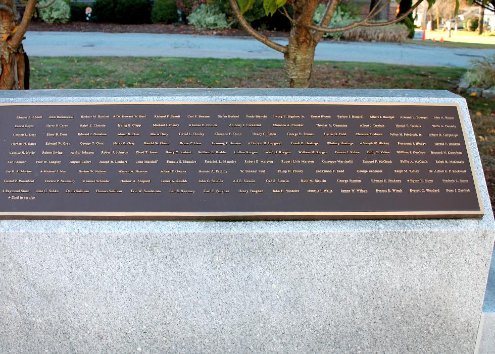 Shrewsbury Massachusetts World War I Veterans Memorial