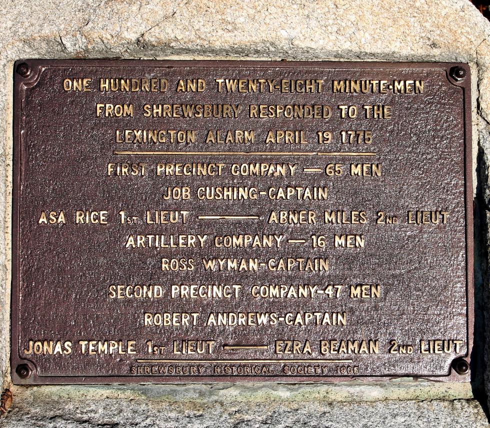 Shrewsbury Massachusetts Minutemen Memorial