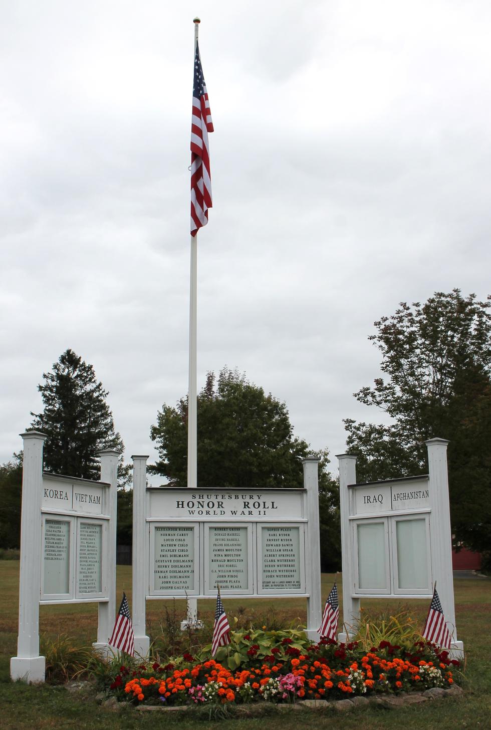 Shutesbury Massachusetts Veterans Memorial Park