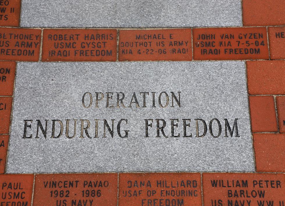 Somerset Massachusetts Veterans Memorial Walkway - Operation Enduring Freedom