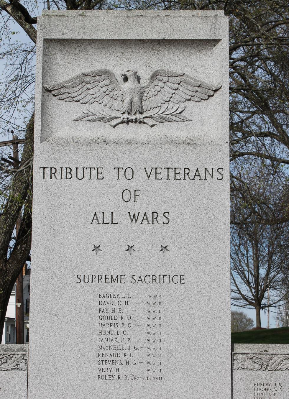 Southborough Massachusetts Veterans Memorial