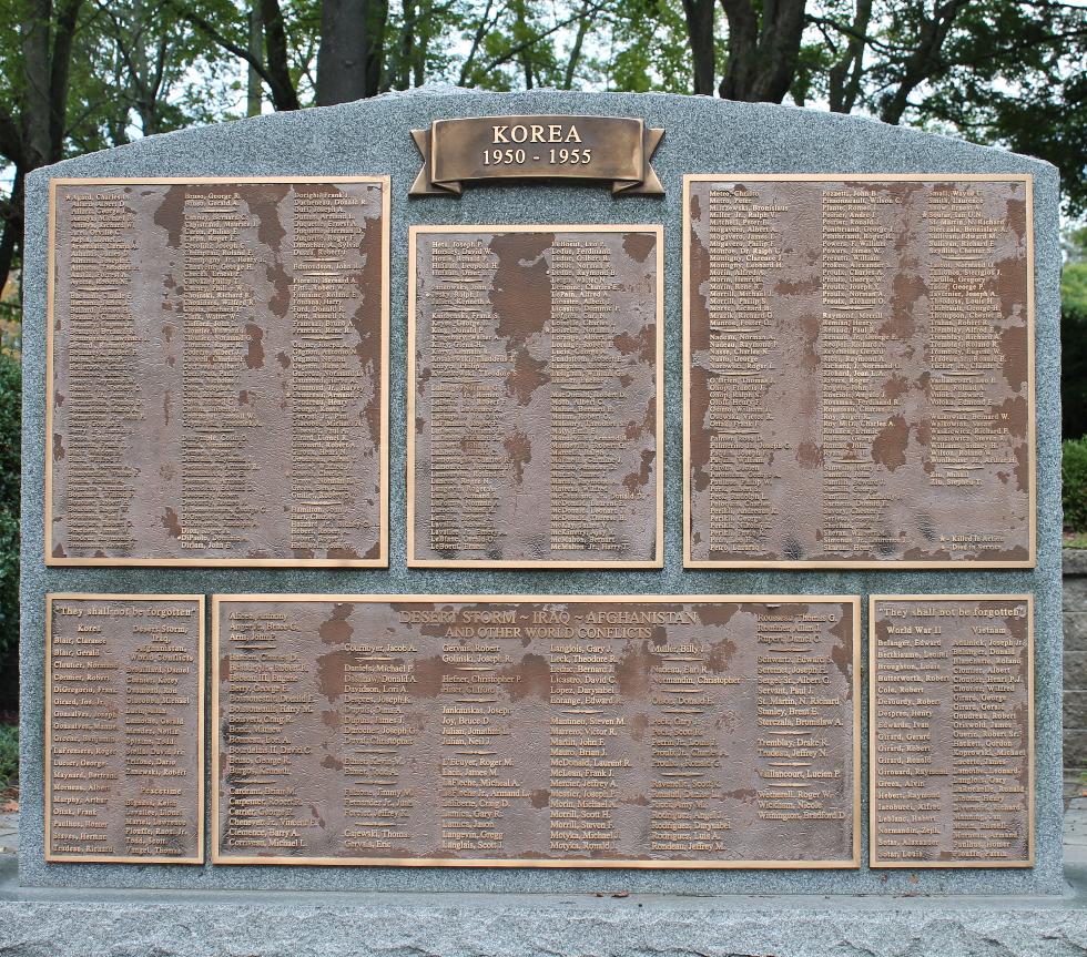 Southbrisge Massachusetts Korean War Veterans Memorial