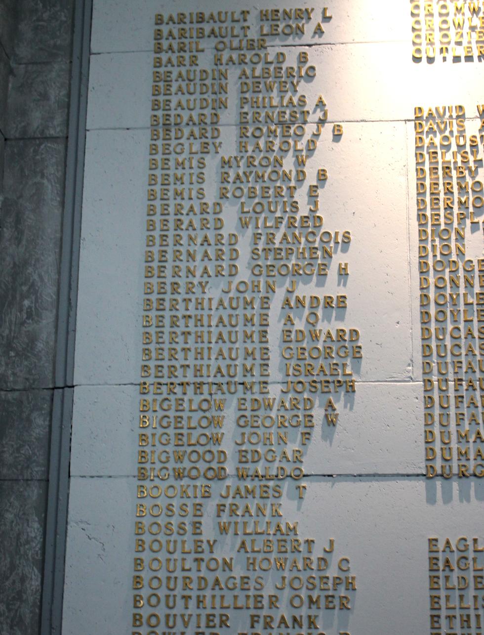 Spencer Massachusetts World War I Veterans Honor Roll