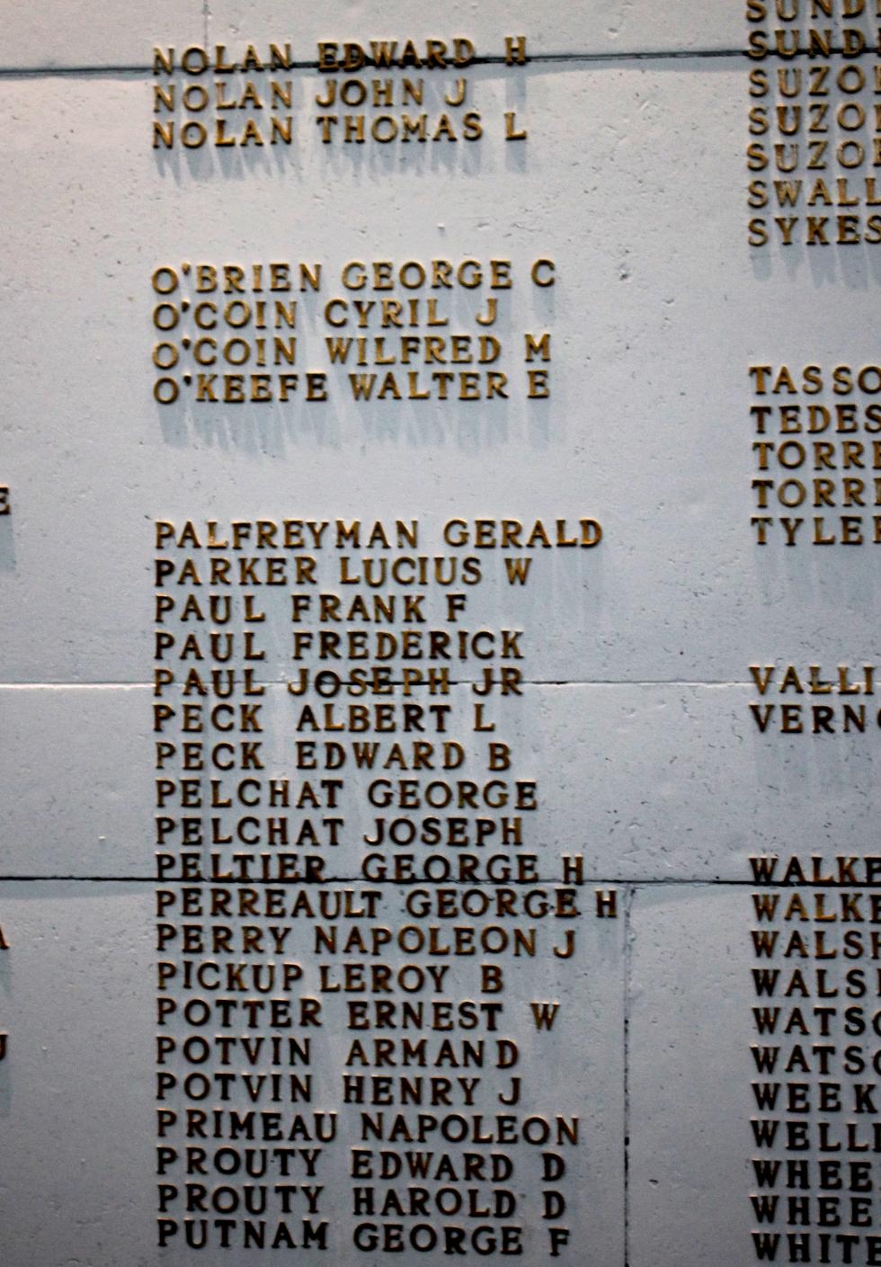 Spencer Massachusetts World War I Veterans Honor Roll