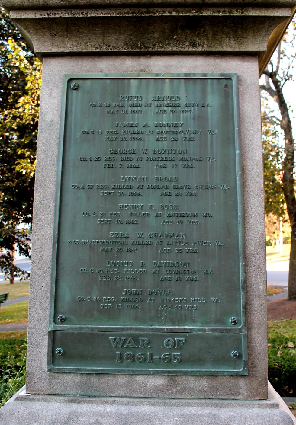 Sterling Massachusetts Civil War Veterans Memorial