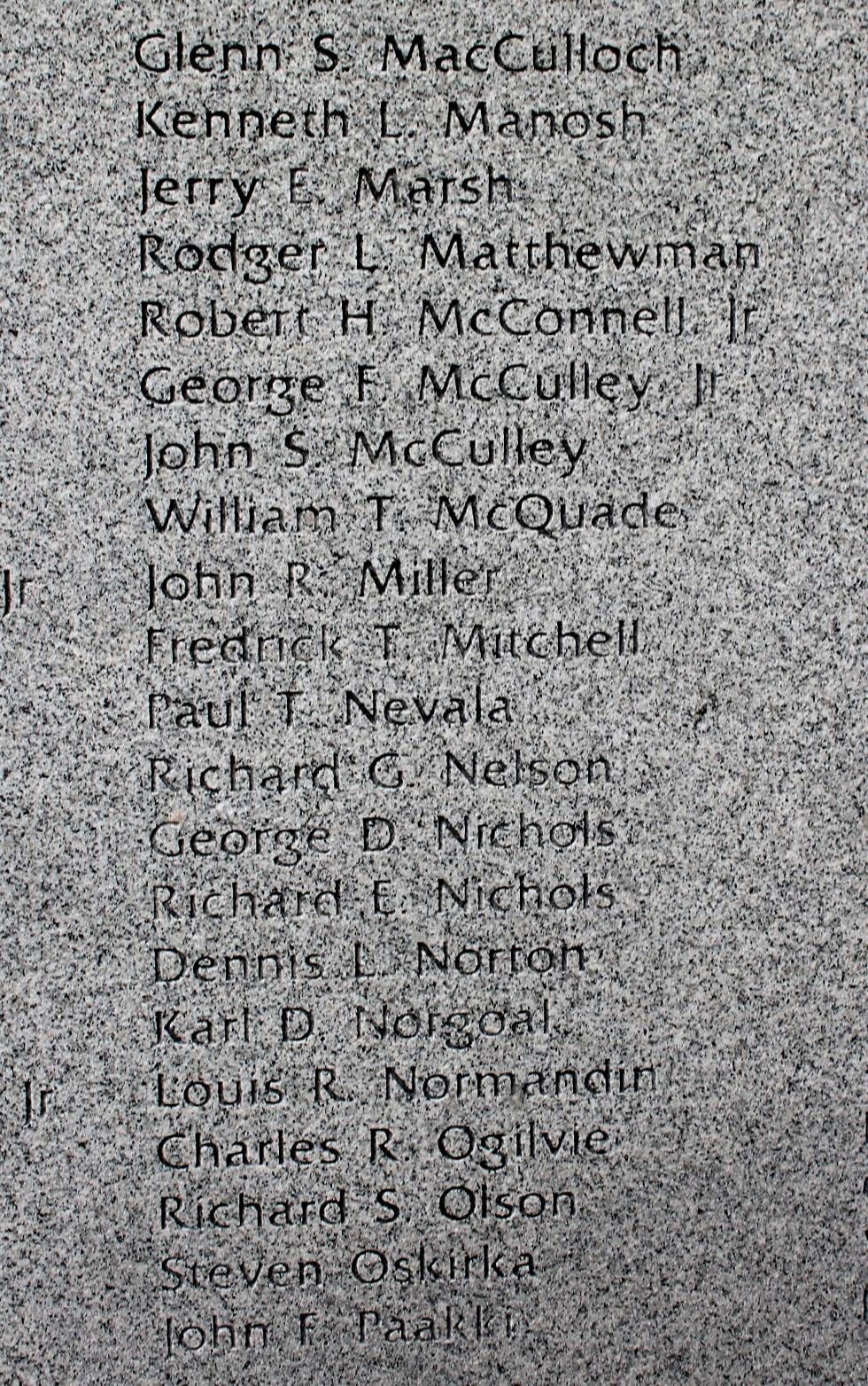 Stowe Massachusetts Vietnam War Veterans Memorial