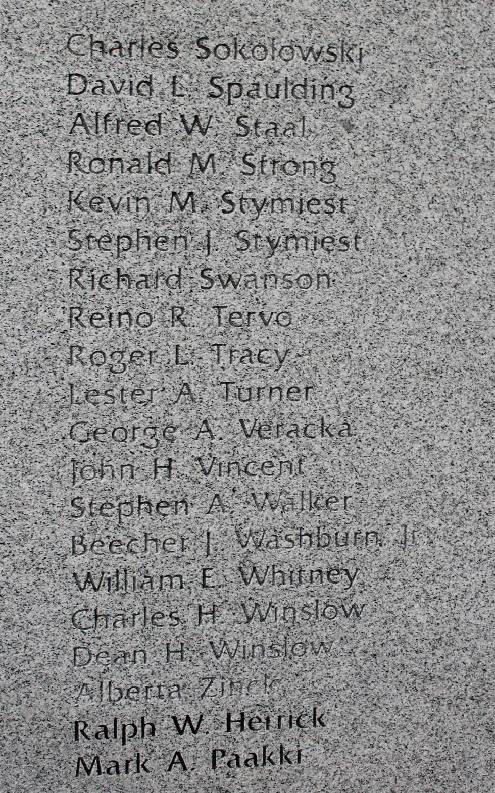 Stowe Massachusetts Vietnam War Veterans Memorial