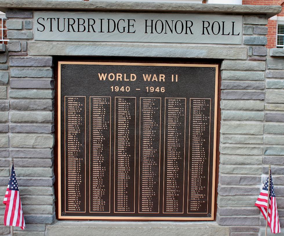 Sturbridge Massachusetts World War II Veterans Memorial