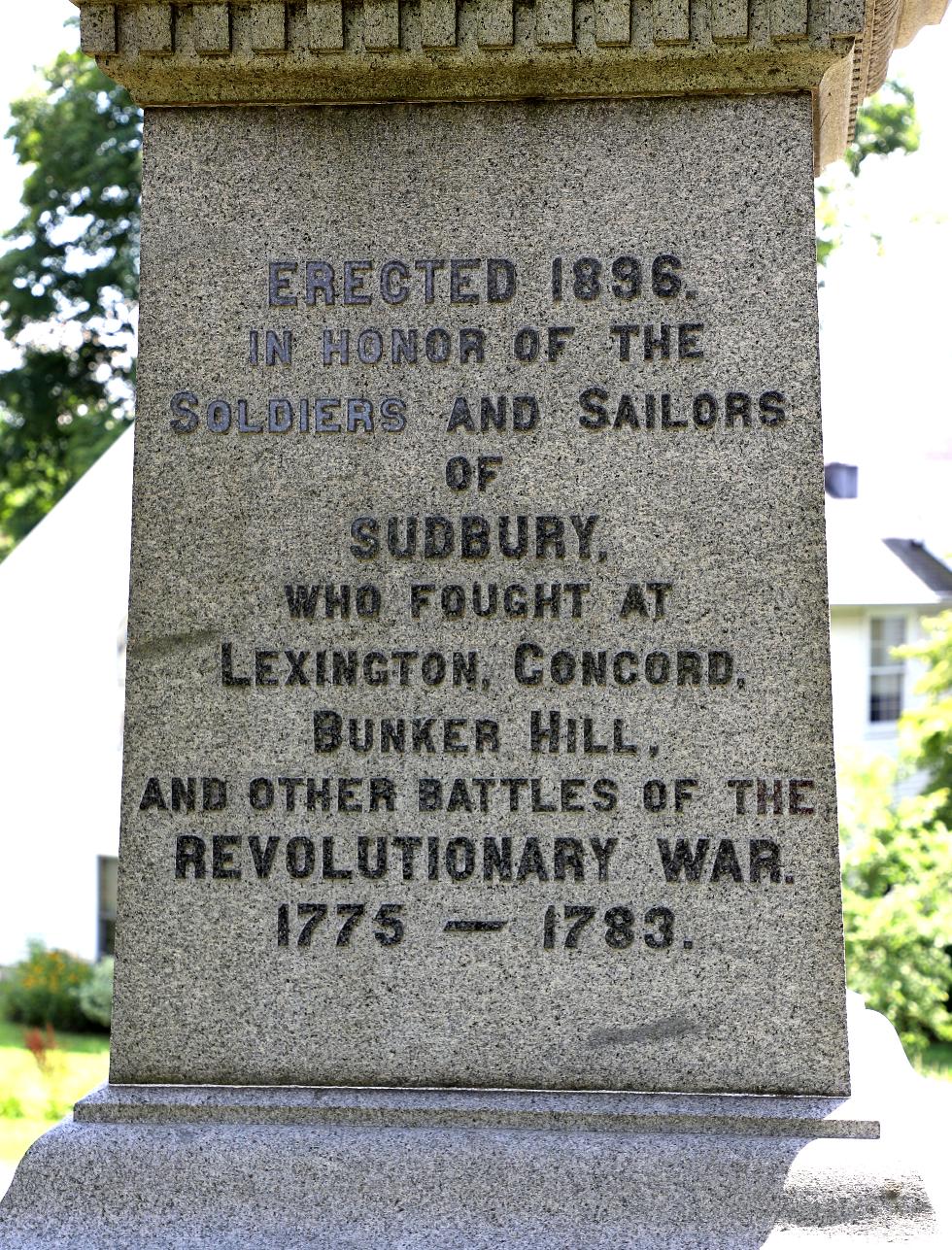 Sudbury Massachusetts Revolutionary War Memorial