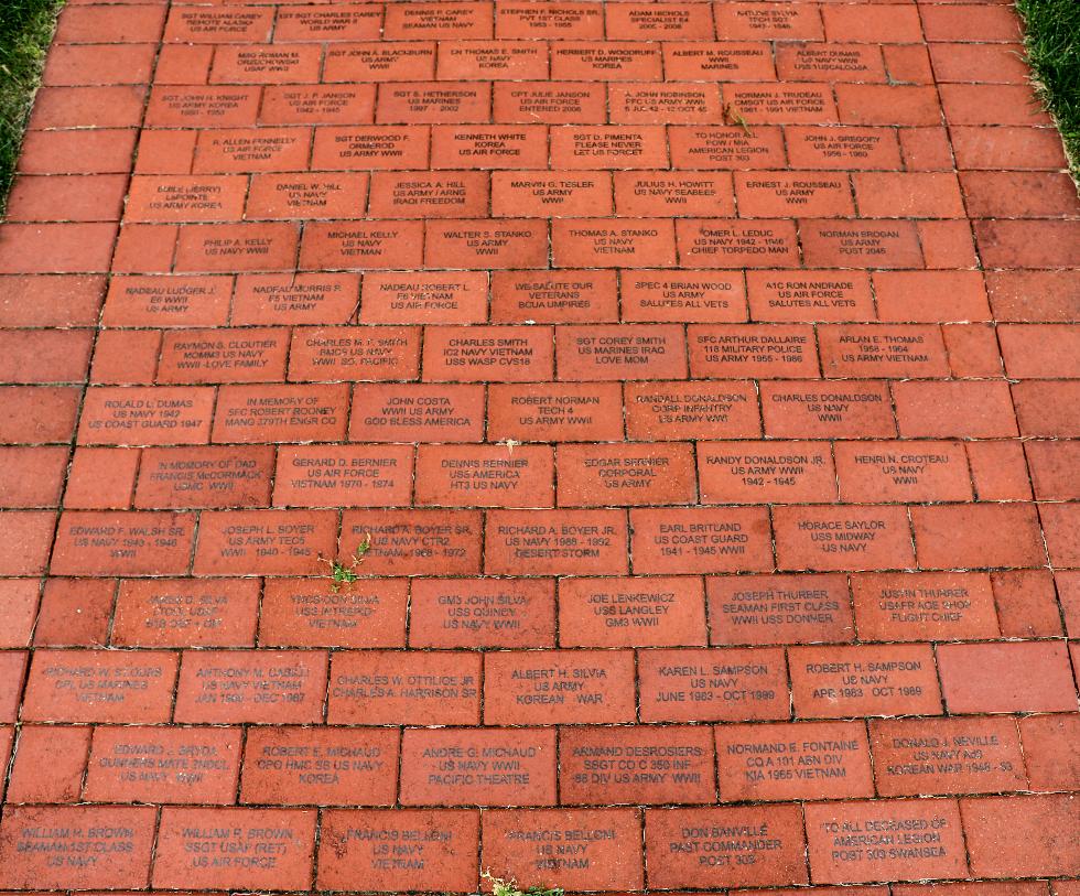 Swansea Massachusetts Veterans Memorial Walkway