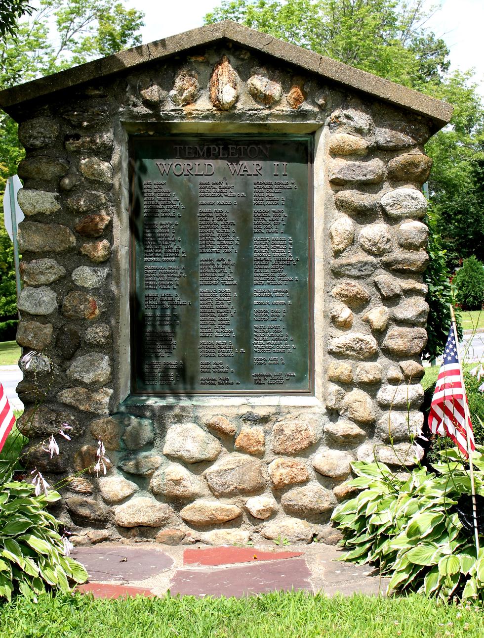 Templeton Massachusetts World War II Veterans Memorial