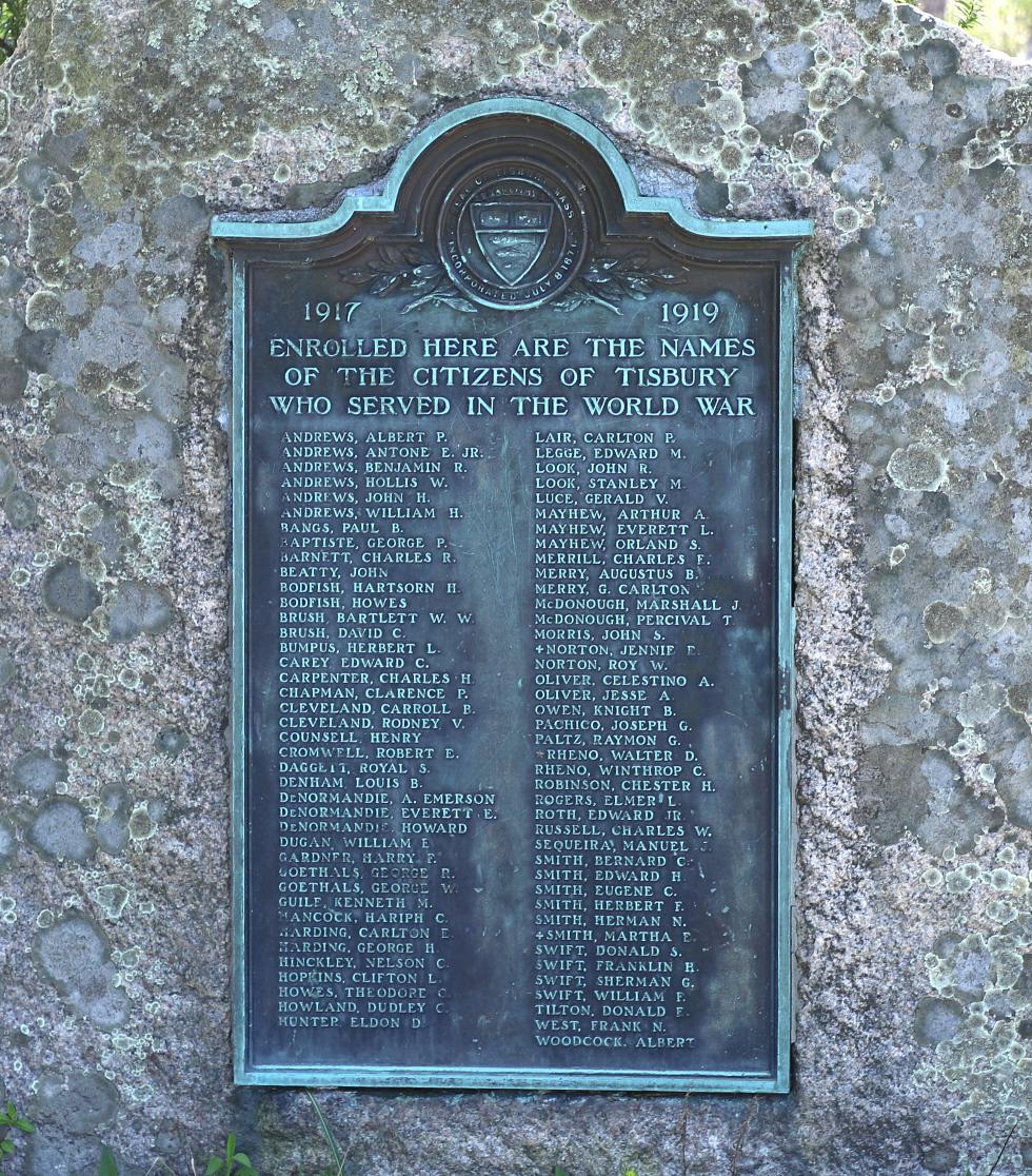 Tisbury Massachusetts WWI Veterans Memorial