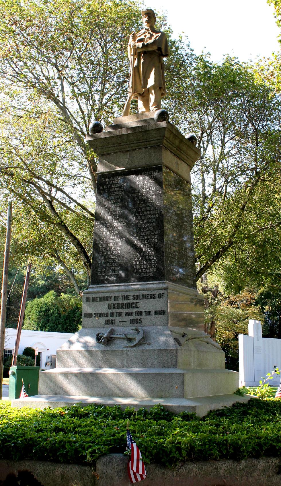 Uxbridge Massachusetts Civil War Veterans Monument