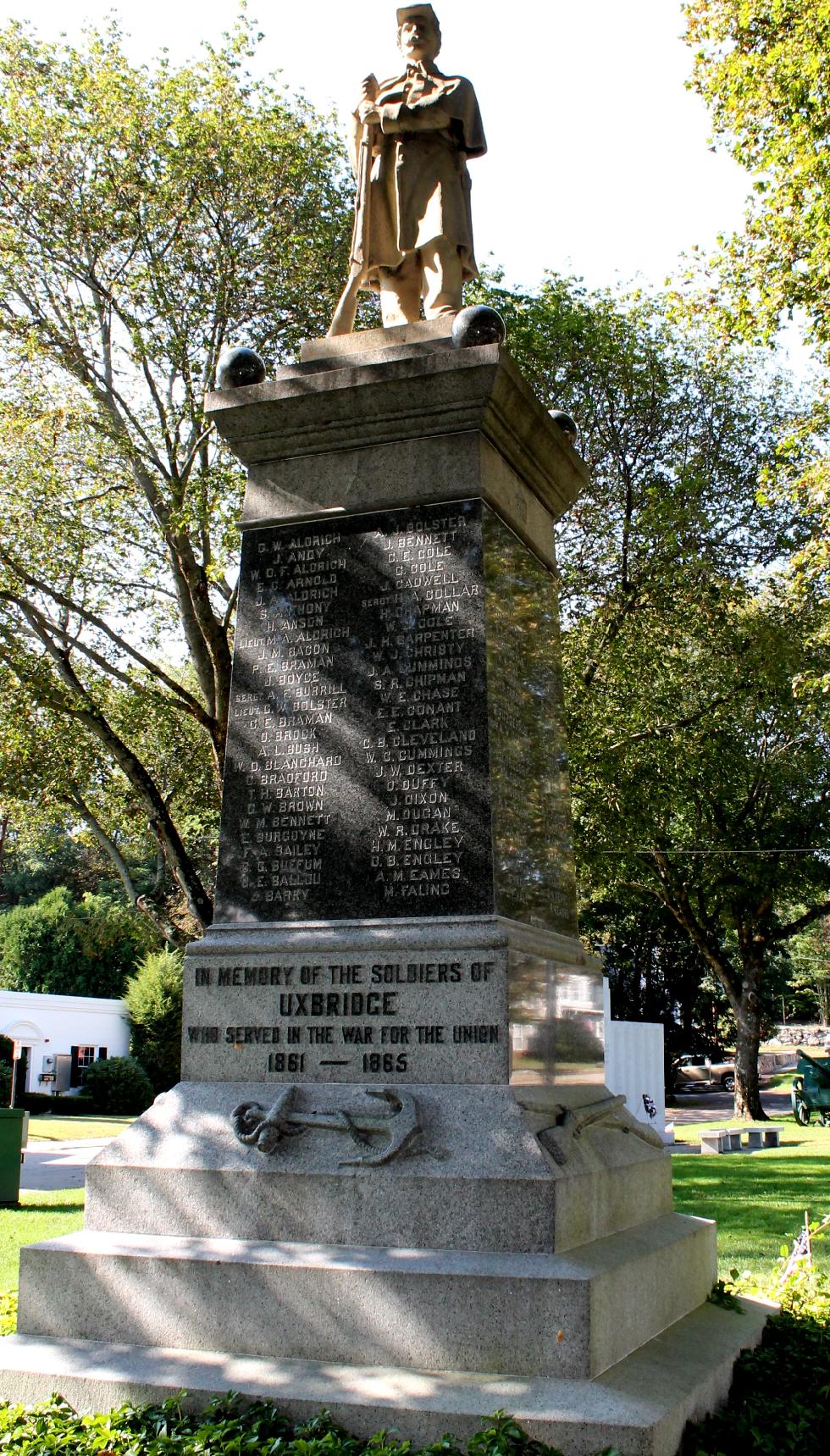 Uxbridge Massachusetts Civil War Veterans Monument