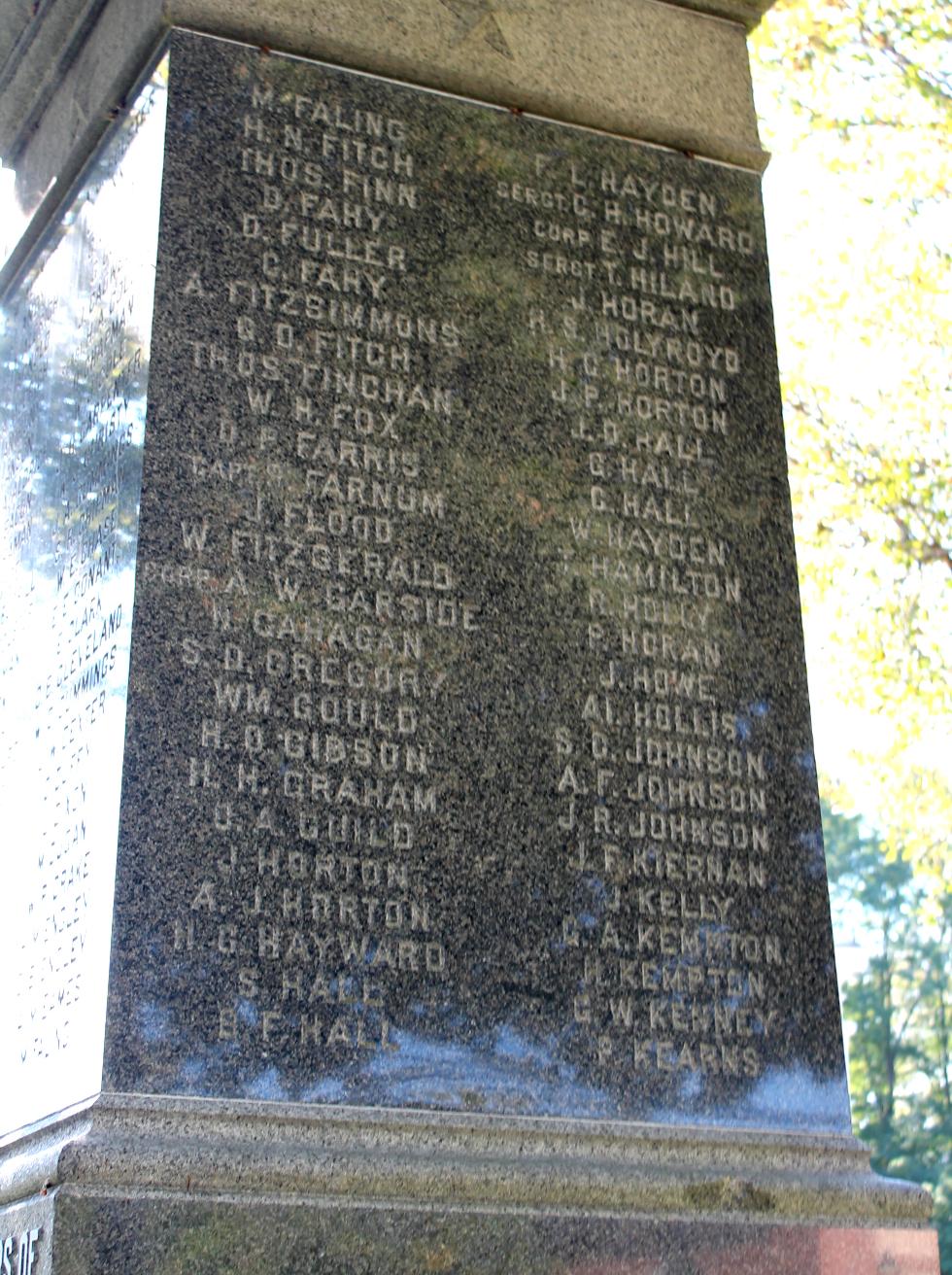 Uxbridge Massachusetts Civil War Veterans Monument