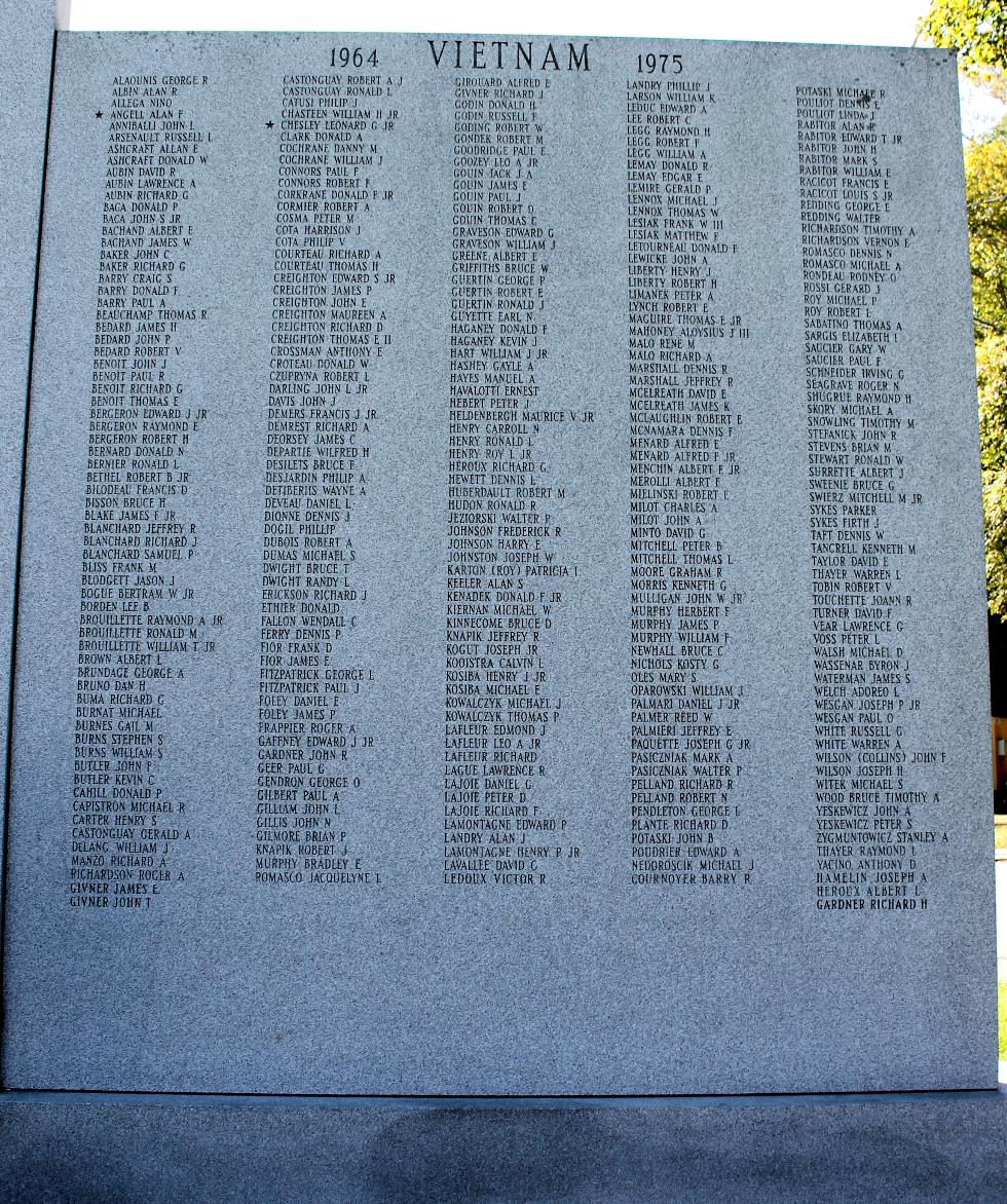 Uxbridge Massachusetts Vietnam War Veterans Memorial
