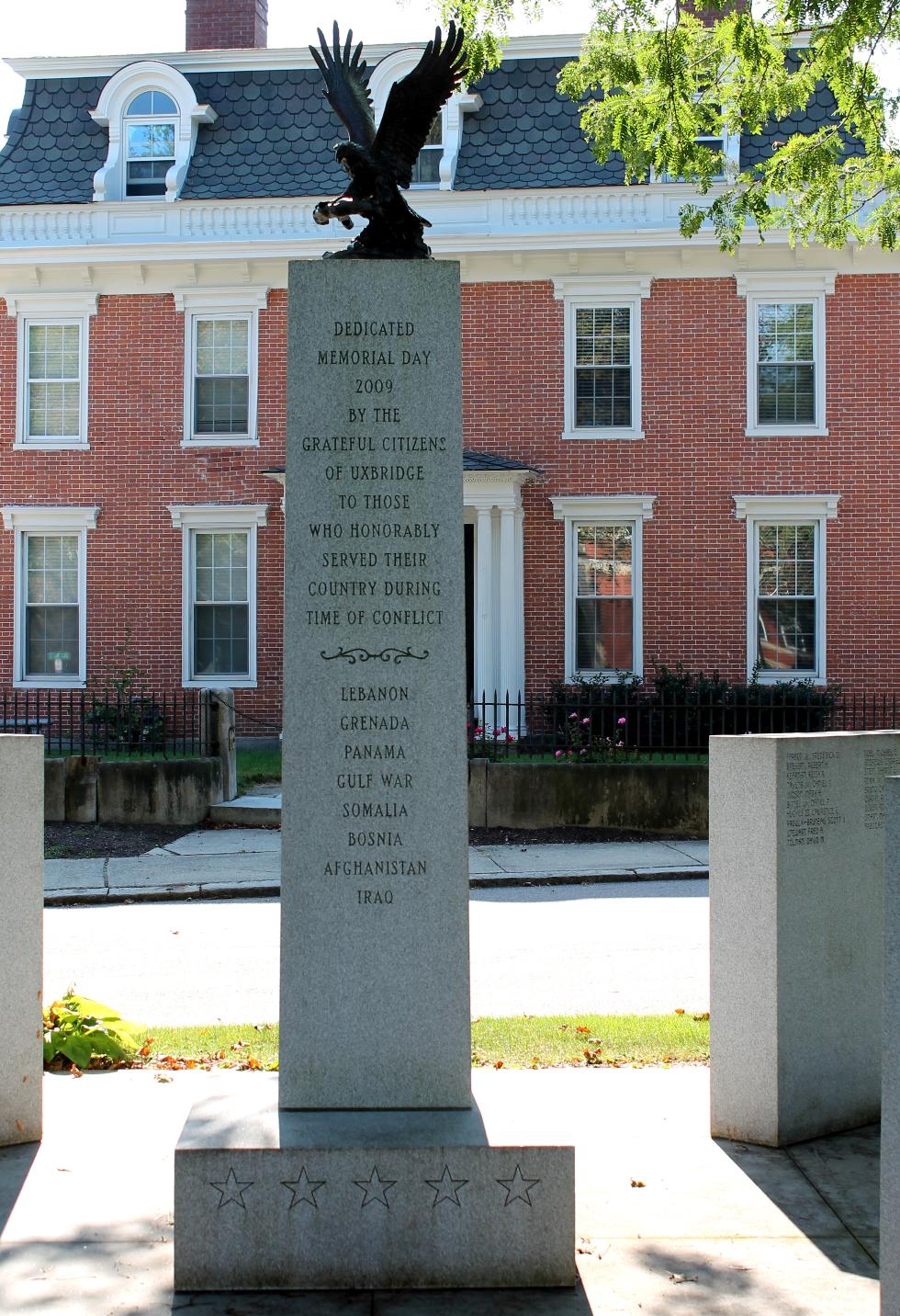 Uxbridge Massachusetts War on Terror Veterans Monument