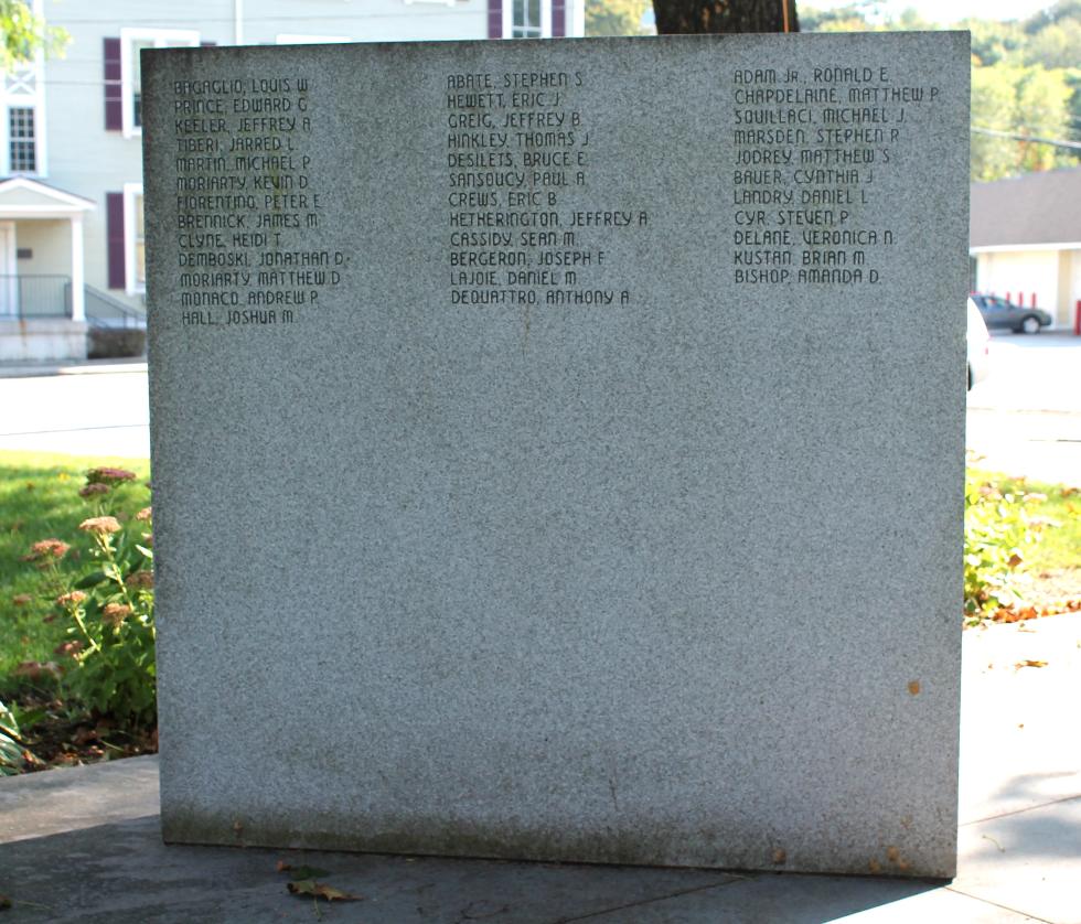 Uxbridge Massachusetts War on Terror Veterans Monument