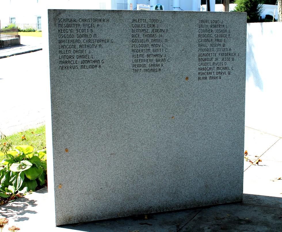 Uxbridge Massachusetts War on Terror Veterans Monument