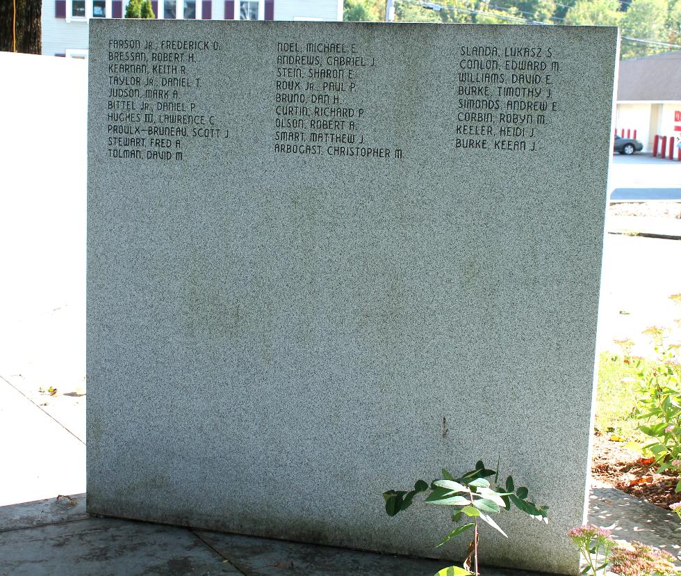 Uxbridge Massachusetts War on Terror Veterans Memorial