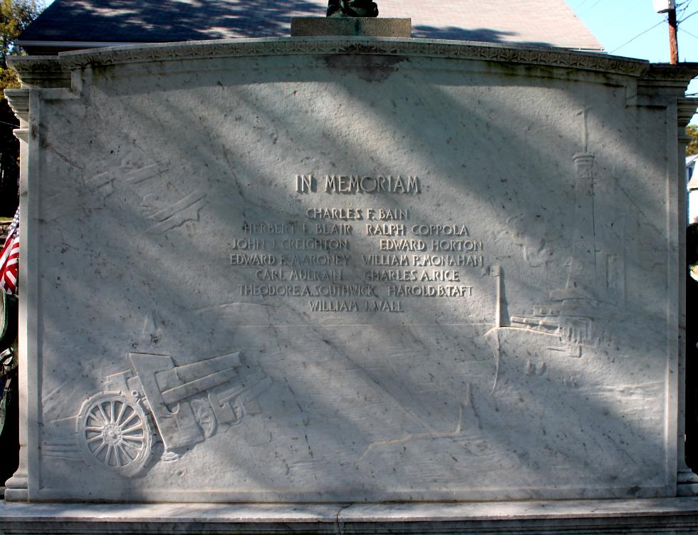 Uxbridge Massachusetts World War I Veterans Monument