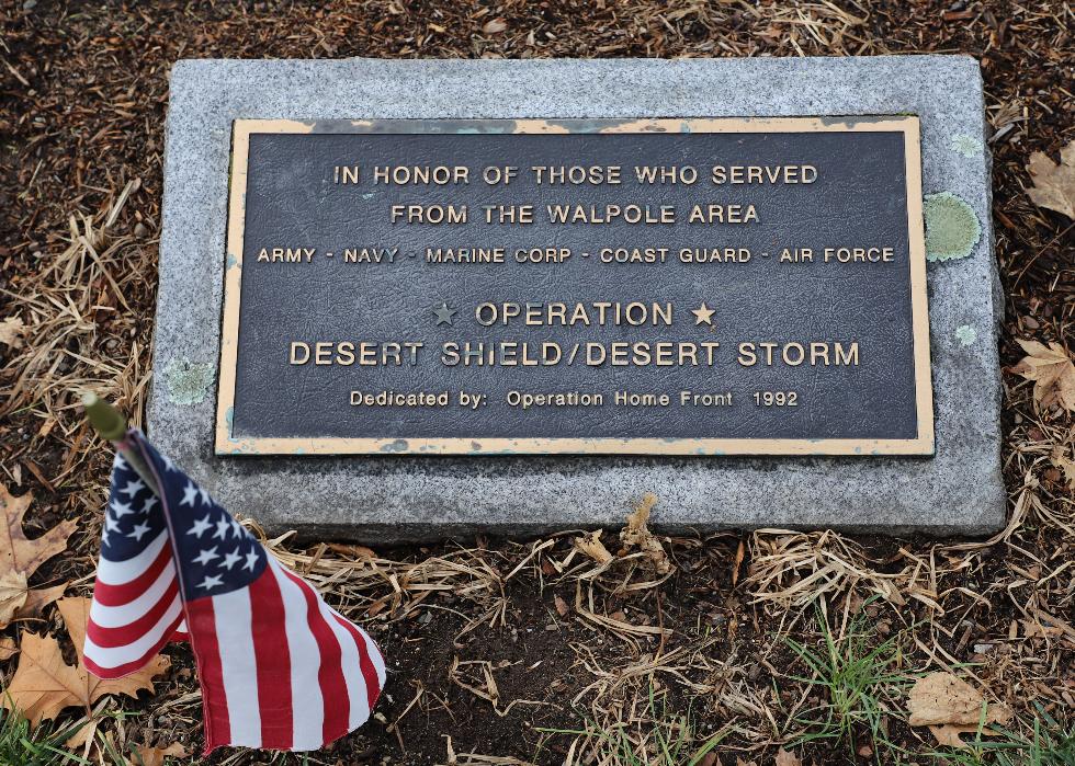 Walpole Massachusetts Desert Storm Veterans Memorial