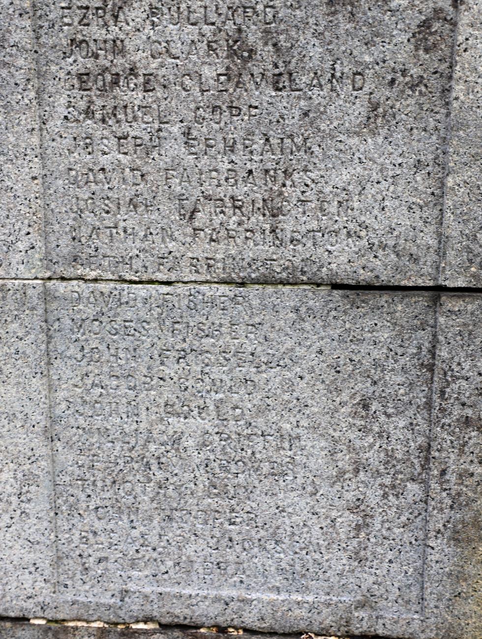 Walpole Massachusetts French & Indian War Veterans Memorial