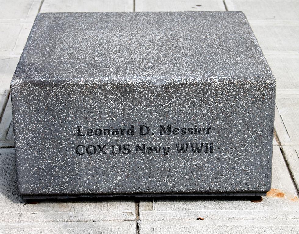 Ware Massachusetts Leonard Messier Veteran Memorial Stone