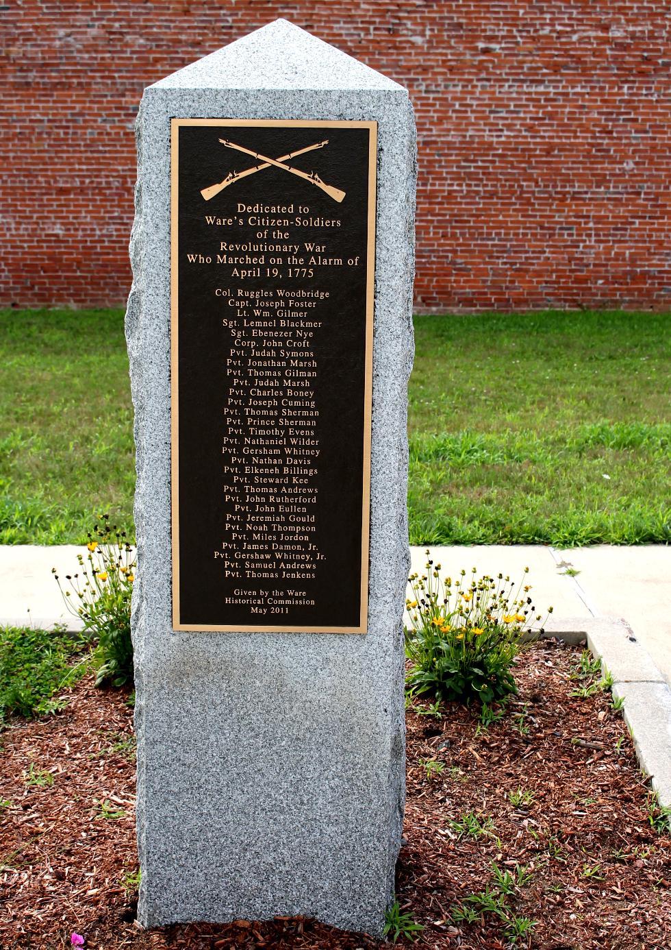 Ware Massachusetts Revolutionary War Veterans Memorial